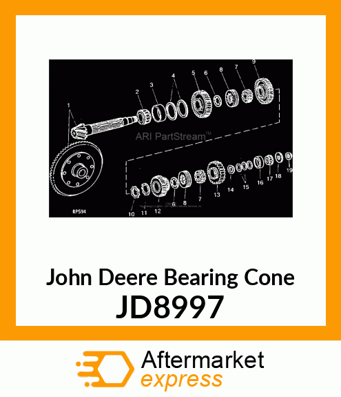 CONE,TAPER ROLLER BEARING JD8997