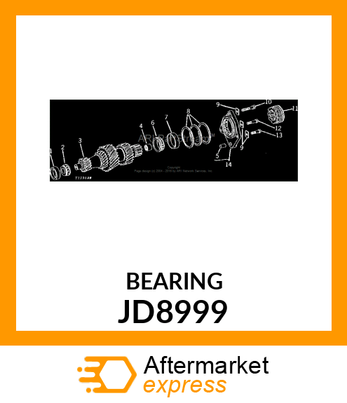 CONE,TAPER ROLLER BEARING JD8999