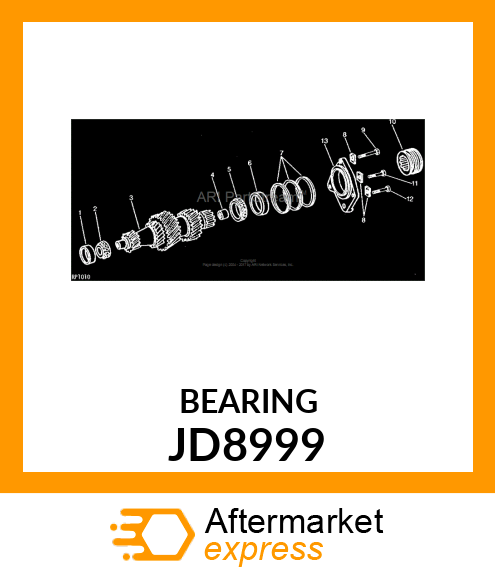 CONE,TAPER ROLLER BEARING JD8999