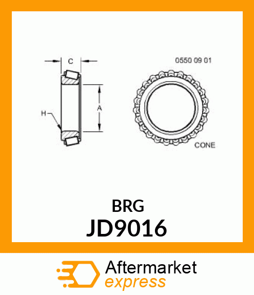 CONE ,BEARING JD9016