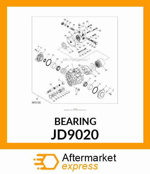 CONE BEARING JD9020