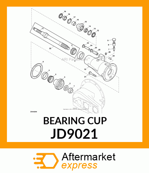 CUP,BEARING JD9021