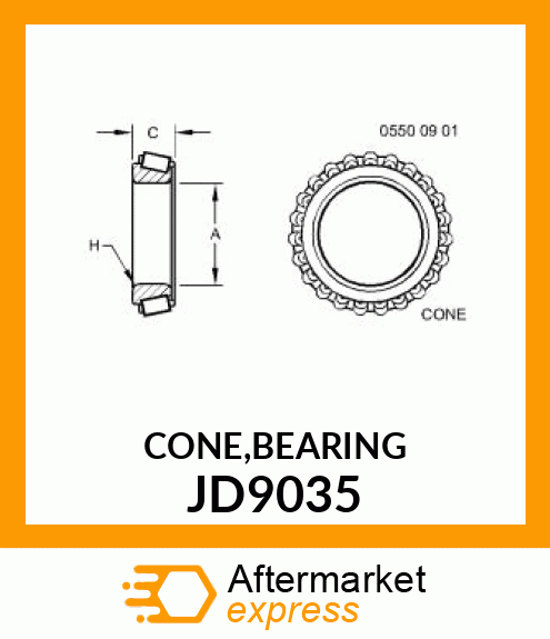 CONE,BEARING JD9035