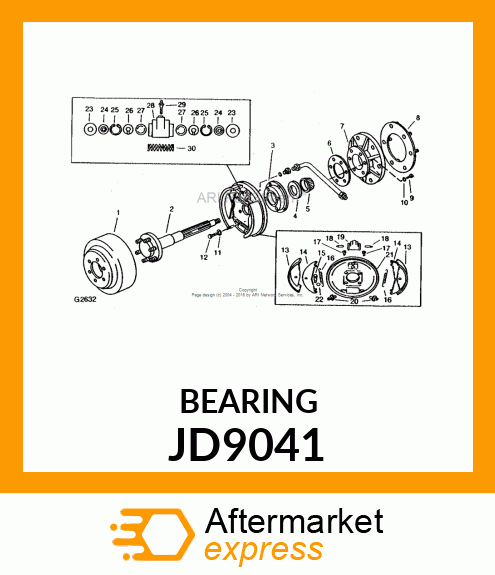 CONE ,BEARING JD9041