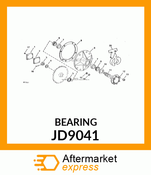 CONE ,BEARING JD9041