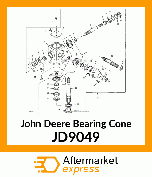 BEARING ROLLER JD9049