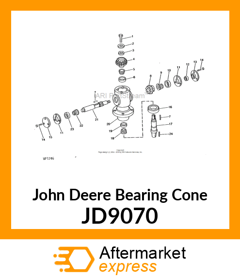 CONE, TAPER ROLLER BRG. JD9070