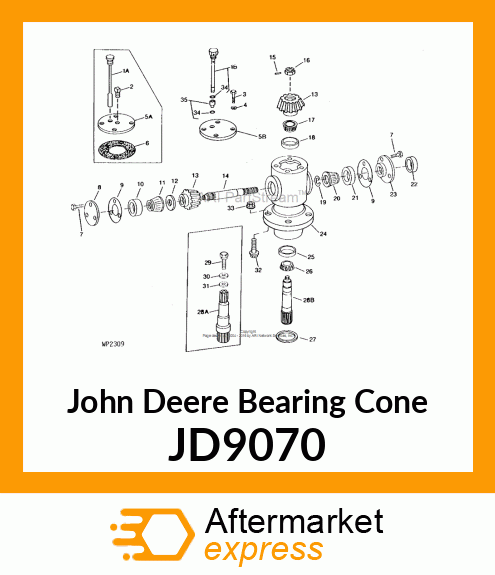 CONE, TAPER ROLLER BRG. JD9070