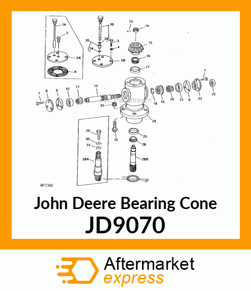 CONE, TAPER ROLLER BRG. JD9070