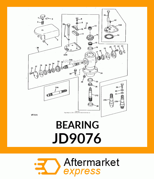 CONE BEARING JD9076