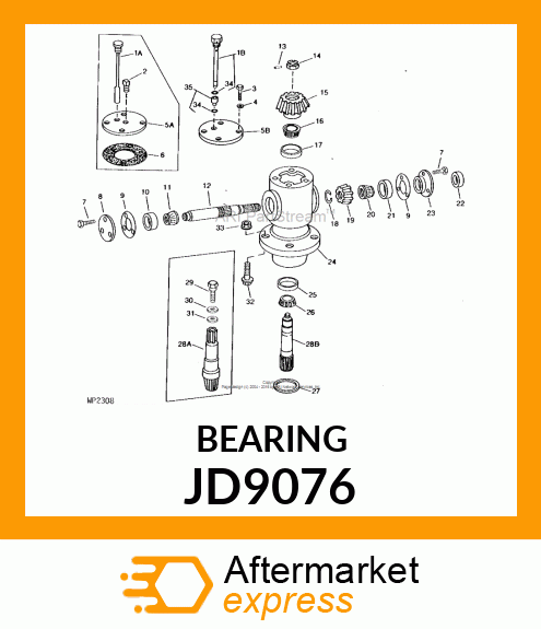 CONE BEARING JD9076