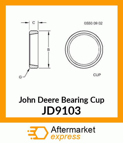 CUP,BEARING /ARG JD9103