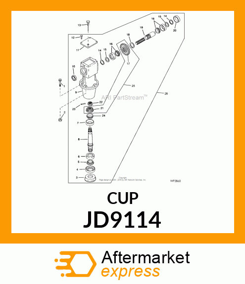 CUP BEARING JD9114