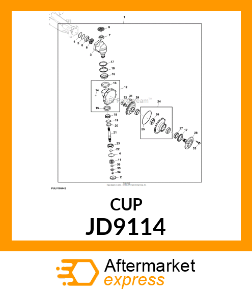 CUP BEARING JD9114