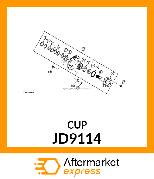 CUP BEARING JD9114