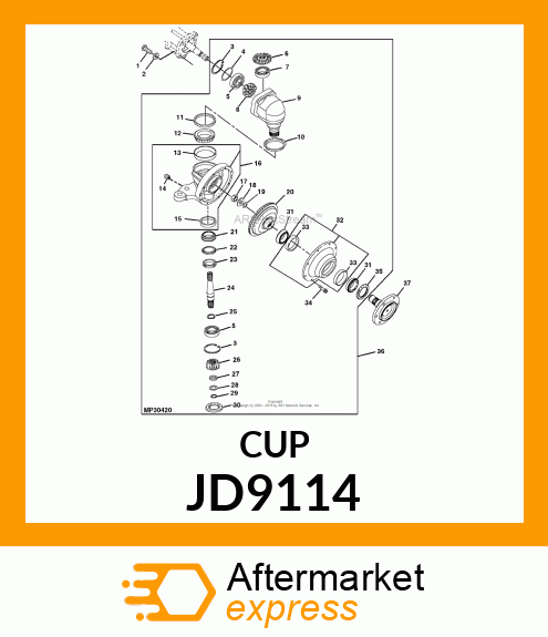 CUP BEARING JD9114