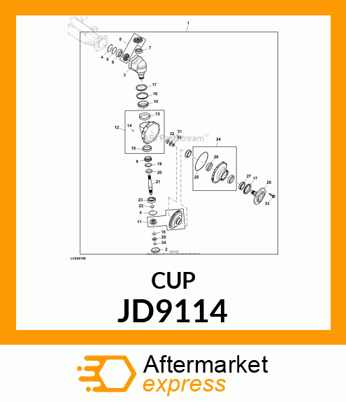 CUP BEARING JD9114