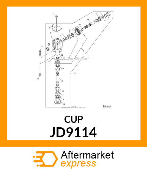 CUP BEARING JD9114