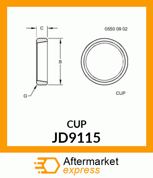 CUP ,TAPER ROLLER BEARING JD9115