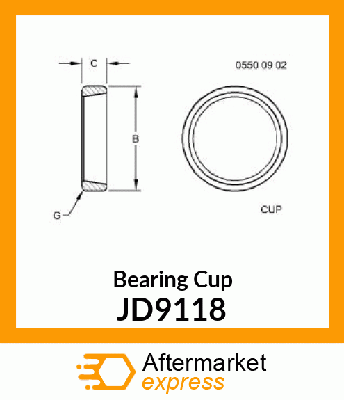 CUP BEARING JD9118