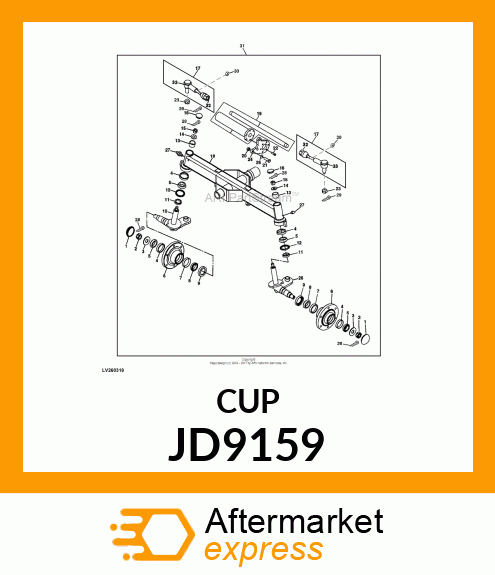 CUP, BEARING (ROLLER, TAPER) JD9159