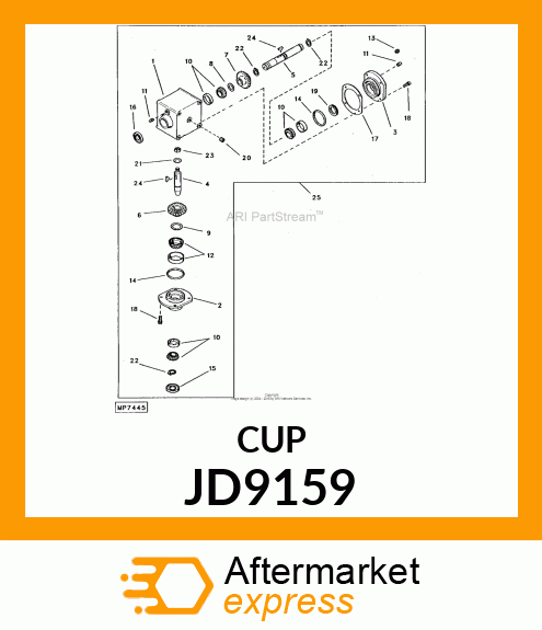 CUP, BEARING (ROLLER, TAPER) JD9159