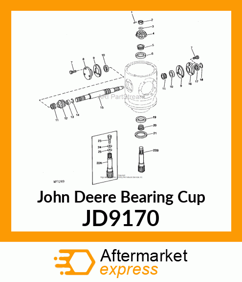 CUP, TAPER ROLLER BEARING JD9170