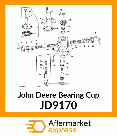 CUP, TAPER ROLLER BEARING JD9170