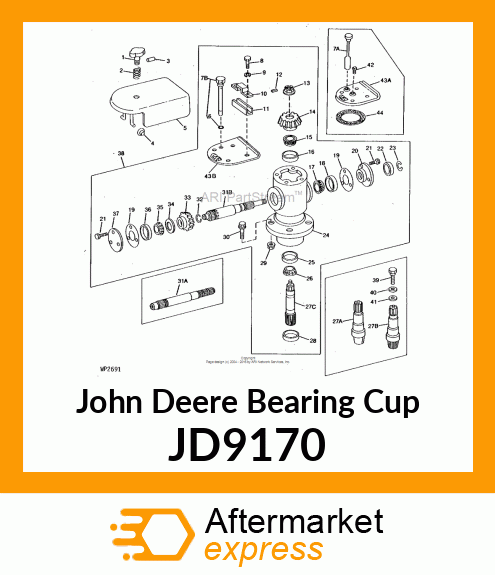 CUP, TAPER ROLLER BEARING JD9170