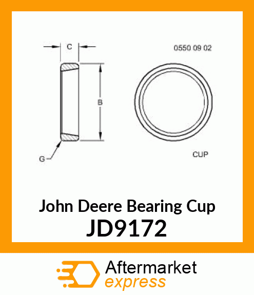 CUP,BEARING JD9172