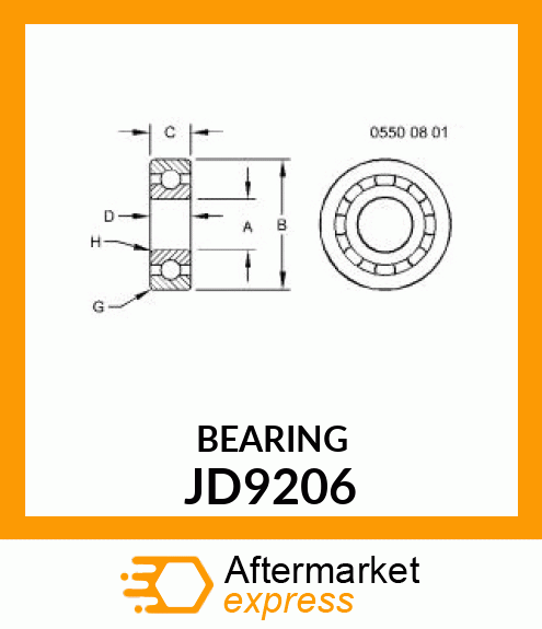 BEARING,BALL JD9206