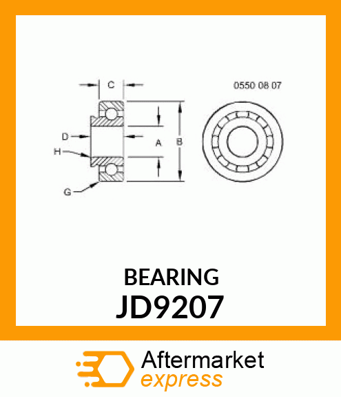 BALL BEARING 7/8 INCH JD9207