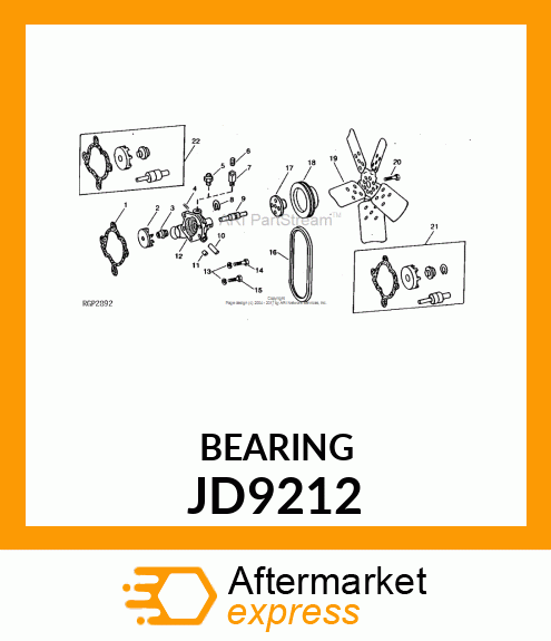 BEARING,WATER PUMP BALL JD9212