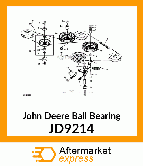 BEARING, CARRYING WHEEL JD9214