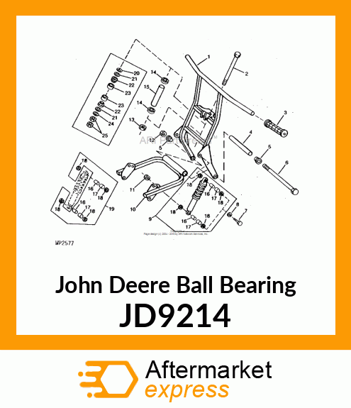 BEARING, CARRYING WHEEL JD9214