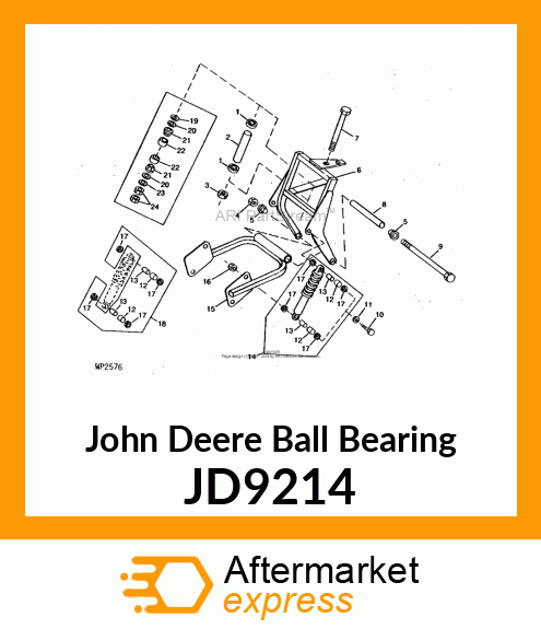 BEARING, CARRYING WHEEL JD9214