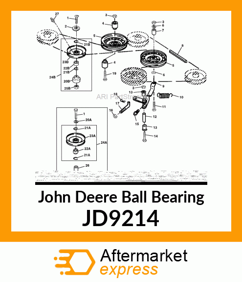 BEARING, CARRYING WHEEL JD9214