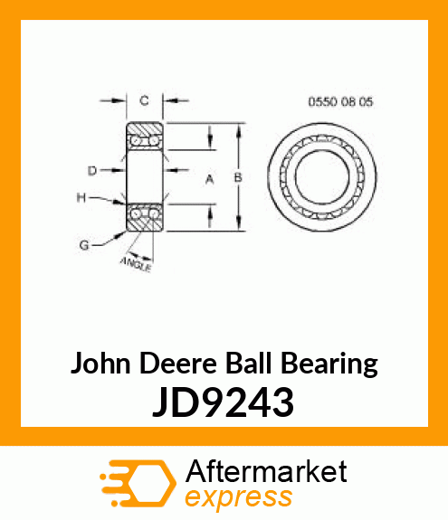 BEARING ,BALL JD9243