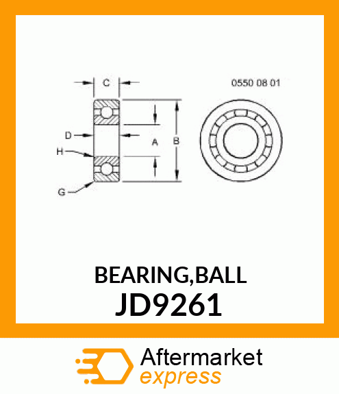 BEARING,BALL JD9261