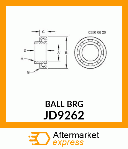 SINGLE ROW RADIAL BRG PNL JD9262