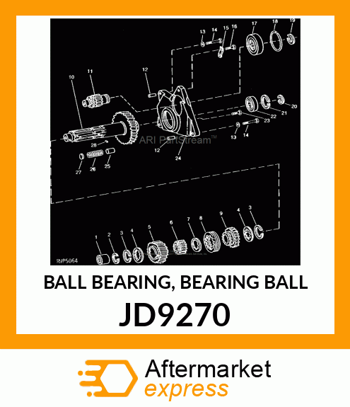 BALL BEARING, BEARING BALL JD9270