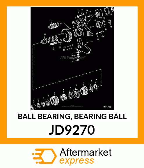 BALL BEARING, BEARING BALL JD9270