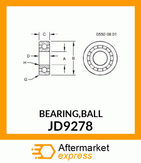 BALL BEARING, BEARING,BALL JD9278