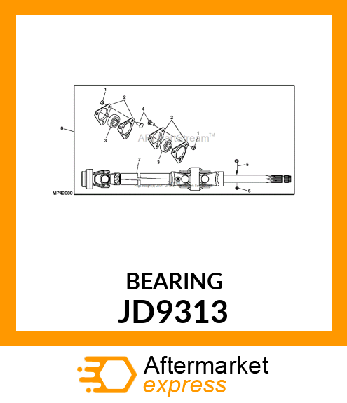 BEARING HEX BORE JD9313