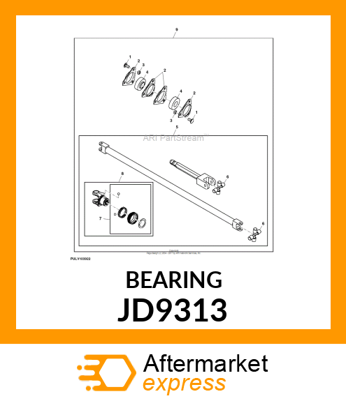 BEARING HEX BORE JD9313