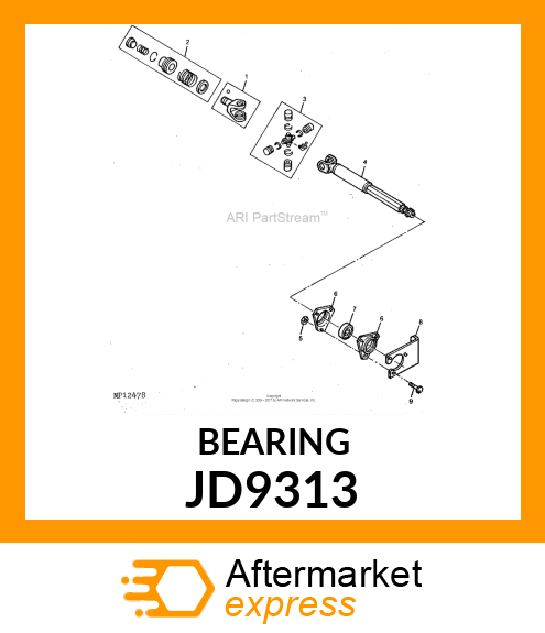 BEARING HEX BORE JD9313