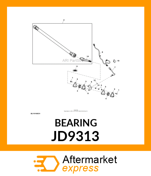 BEARING HEX BORE JD9313