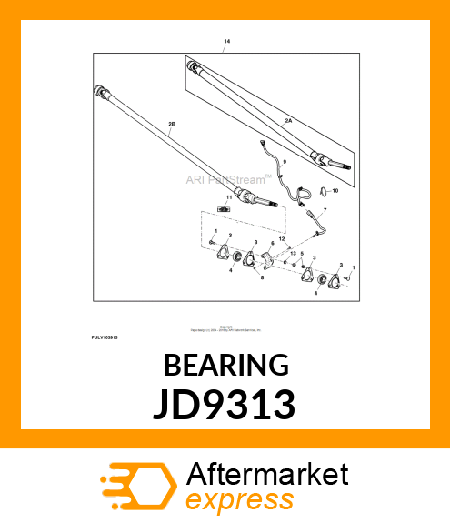 BEARING HEX BORE JD9313