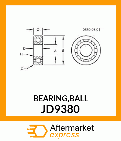 BEARING,BALL JD9380