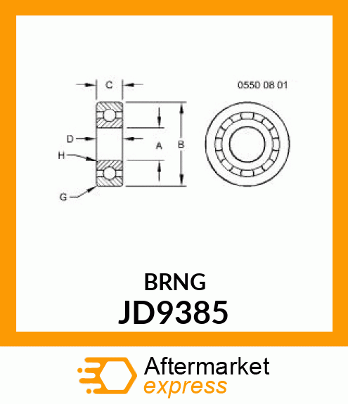 BEARING,BALL JD9385